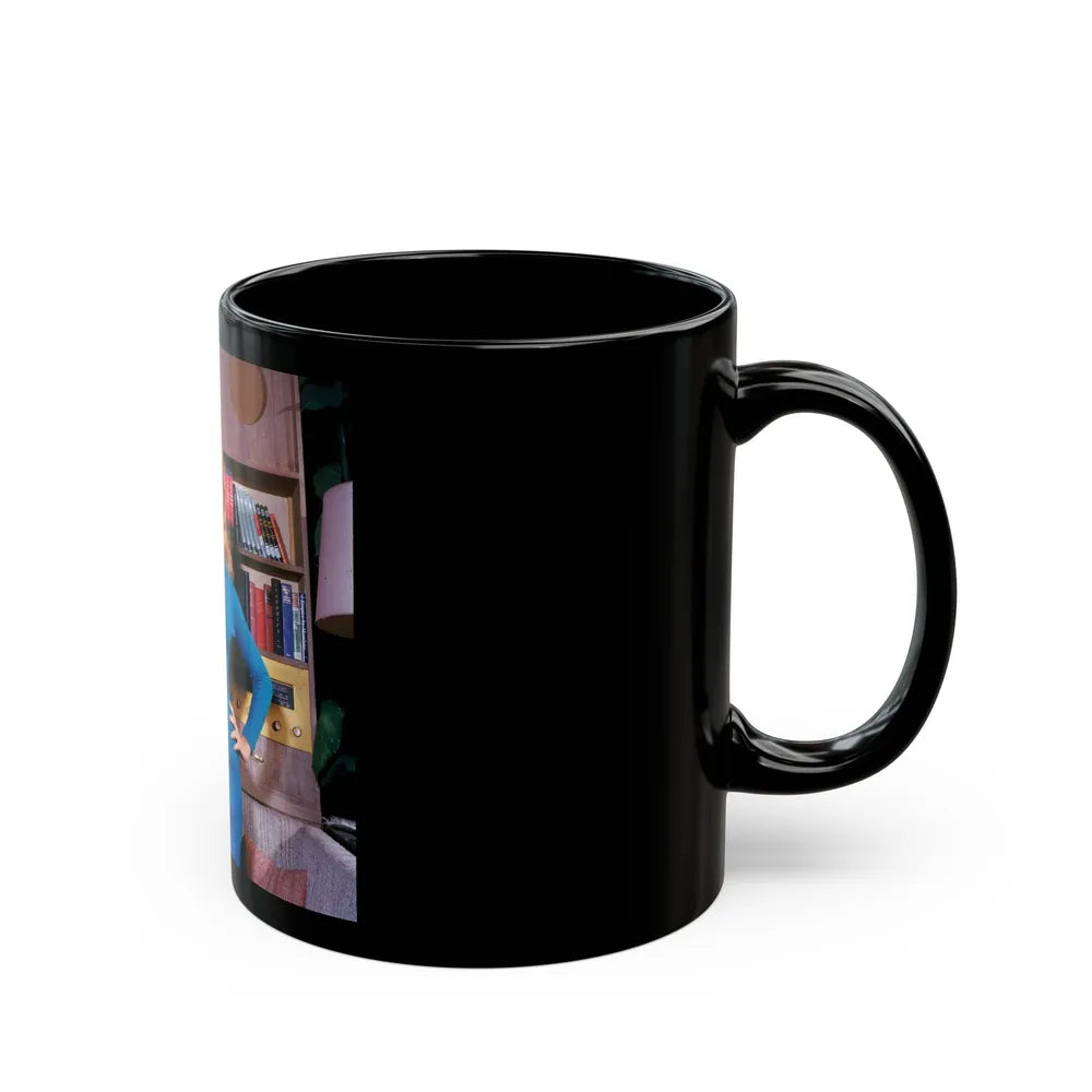 Julie Newmar #394 (Vintage Female Icon) Black Coffee Mug-Go Mug Yourself