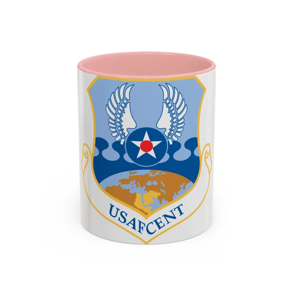 USAFCENT (U.S. Air Force) Accent Coffee Mug-11oz-Pink-Go Mug Yourself