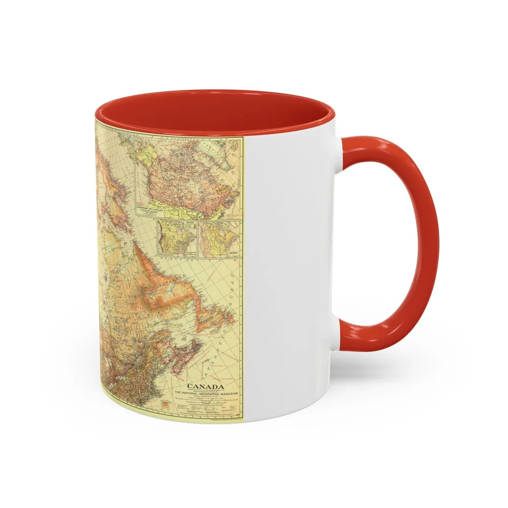 Canada (1936) (Map) Accent Coffee Mug-Go Mug Yourself