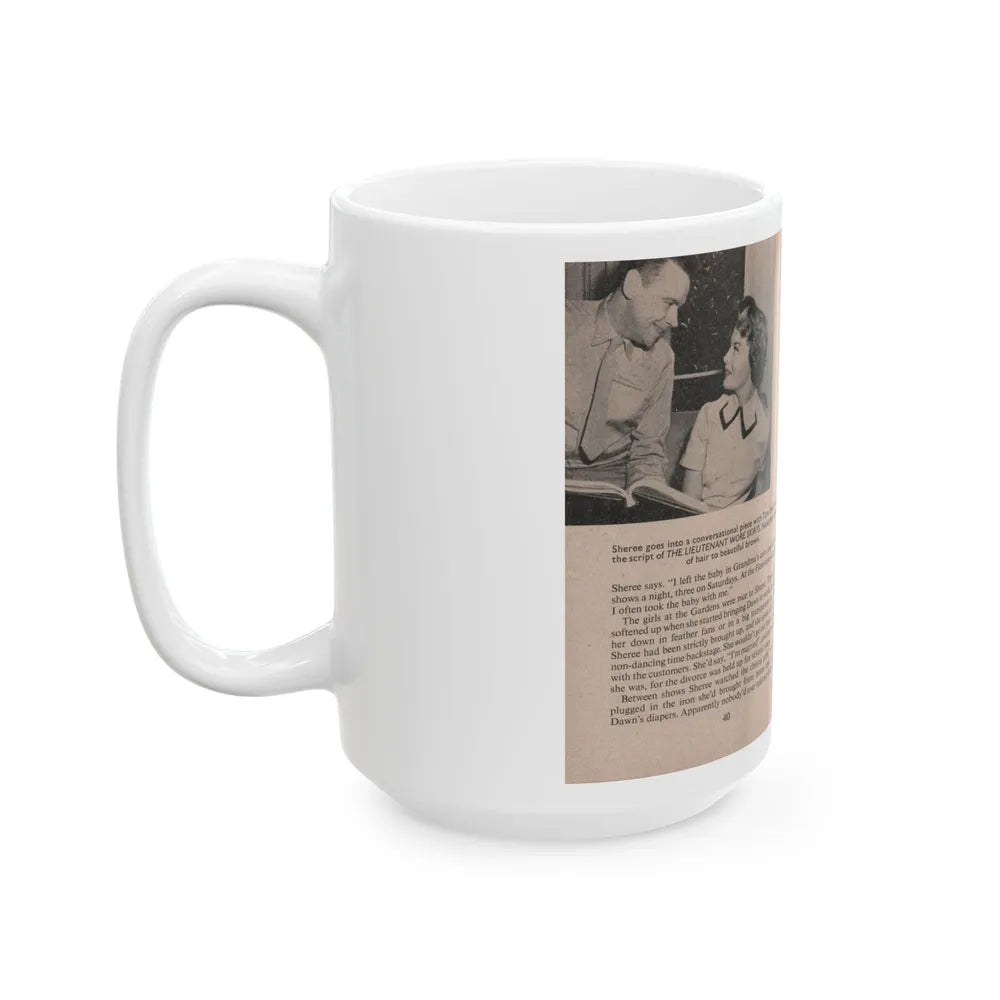 Sheree North #167 - Pages 40 & 41 from 66 PHOTOGRAPHS OF Sheree NORTH U.K. Pocket Mag. (Vintage Female Icon) White Coffee Mug-Go Mug Yourself