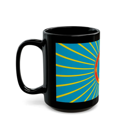 Flag of Nur Sultan Kazakhstan - Black Coffee Mug-Go Mug Yourself