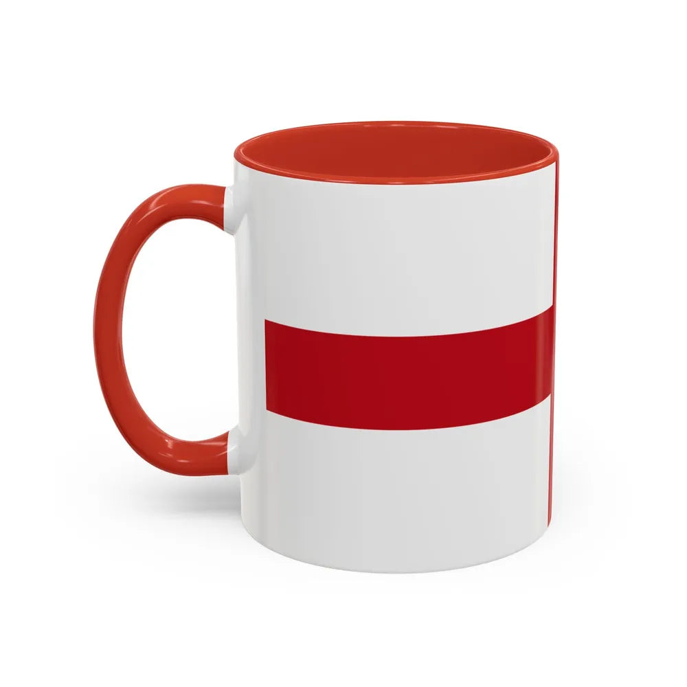 Flag of Genoa Italy - Accent Coffee Mug-Go Mug Yourself