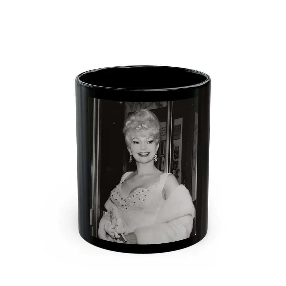 Greta Thyssen #98 (Vintage Female Icon) Black Coffee Mug-11oz-Go Mug Yourself