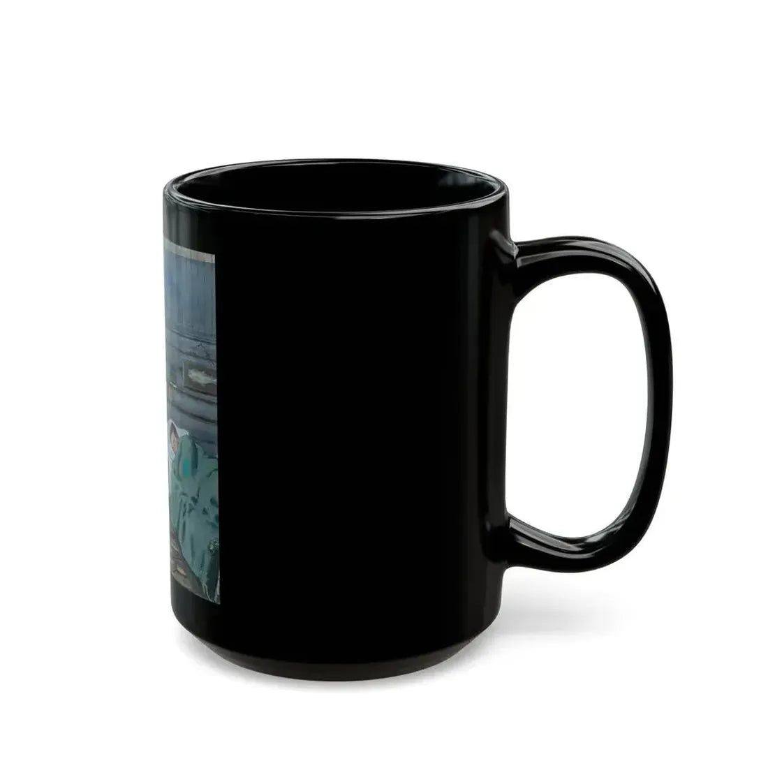 Dad the Fish Are Biting, Saturday Evening Post cover study, August 25, 1962 - Black Coffee Mug - Go Mug Yourself