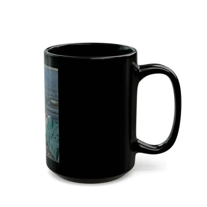 Dad the Fish Are Biting, Saturday Evening Post cover study, August 25, 1962 - Black Coffee Mug - Go Mug Yourself