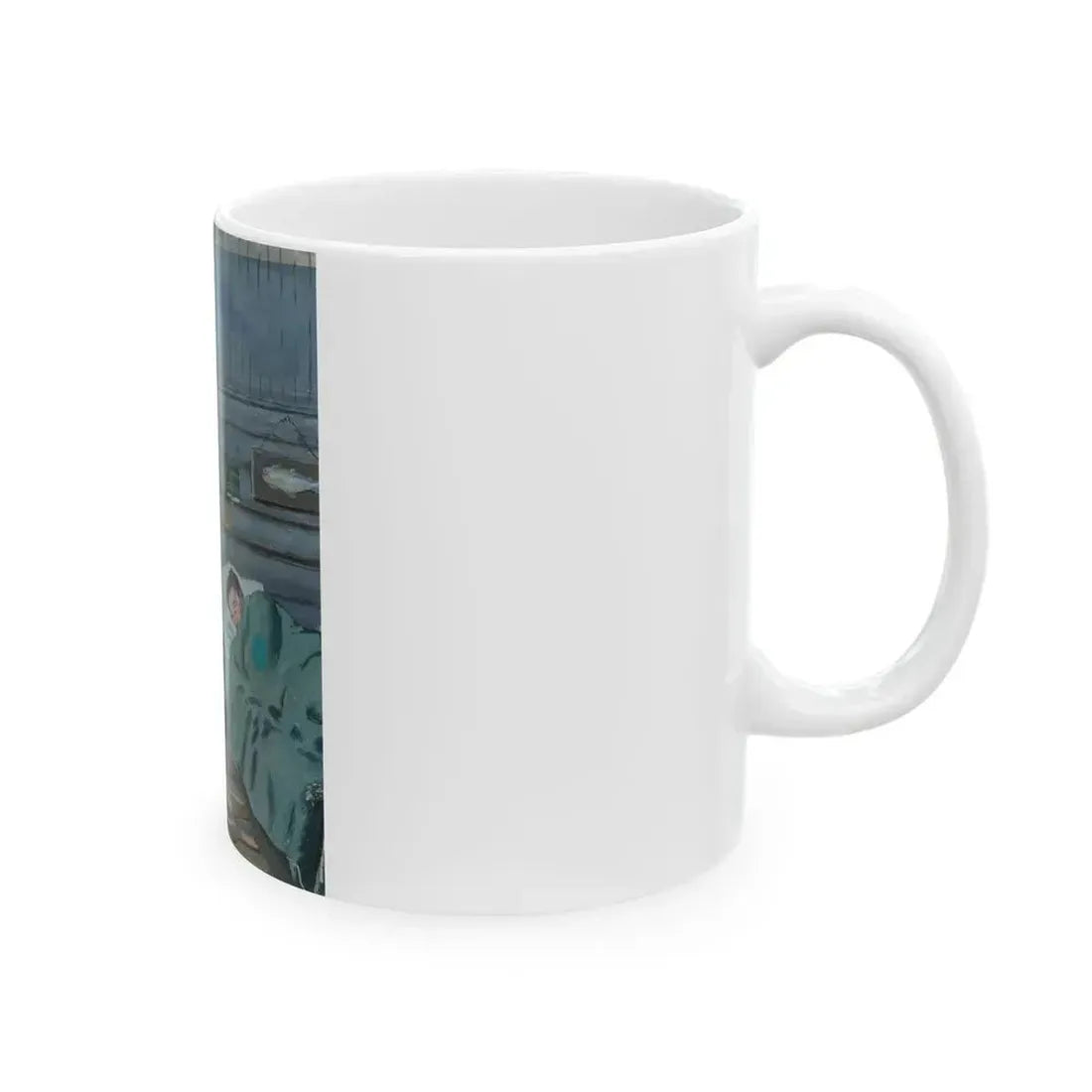 Dad the Fish Are Biting, Saturday Evening Post cover study, August 25, 1962 - White Coffee Mug - Go Mug Yourself