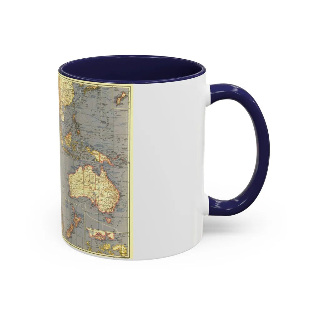 Indian Ocean (1941) (Map) Accent Coffee Mug-Go Mug Yourself