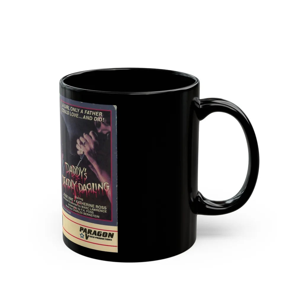 DADDYS DEADLY DARLING (VHS COVER) - Black Coffee Mug-Go Mug Yourself