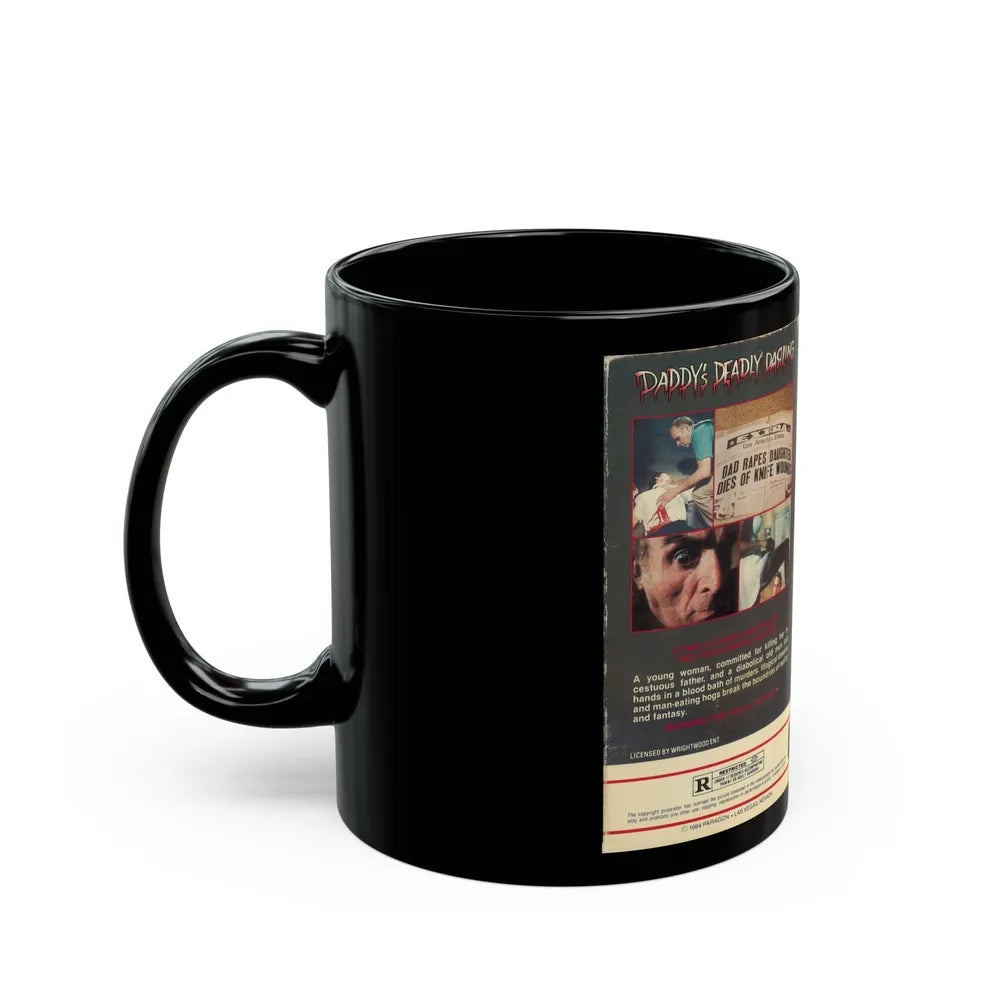 DADDYS DEADLY DARLING (VHS COVER) - Black Coffee Mug-Go Mug Yourself