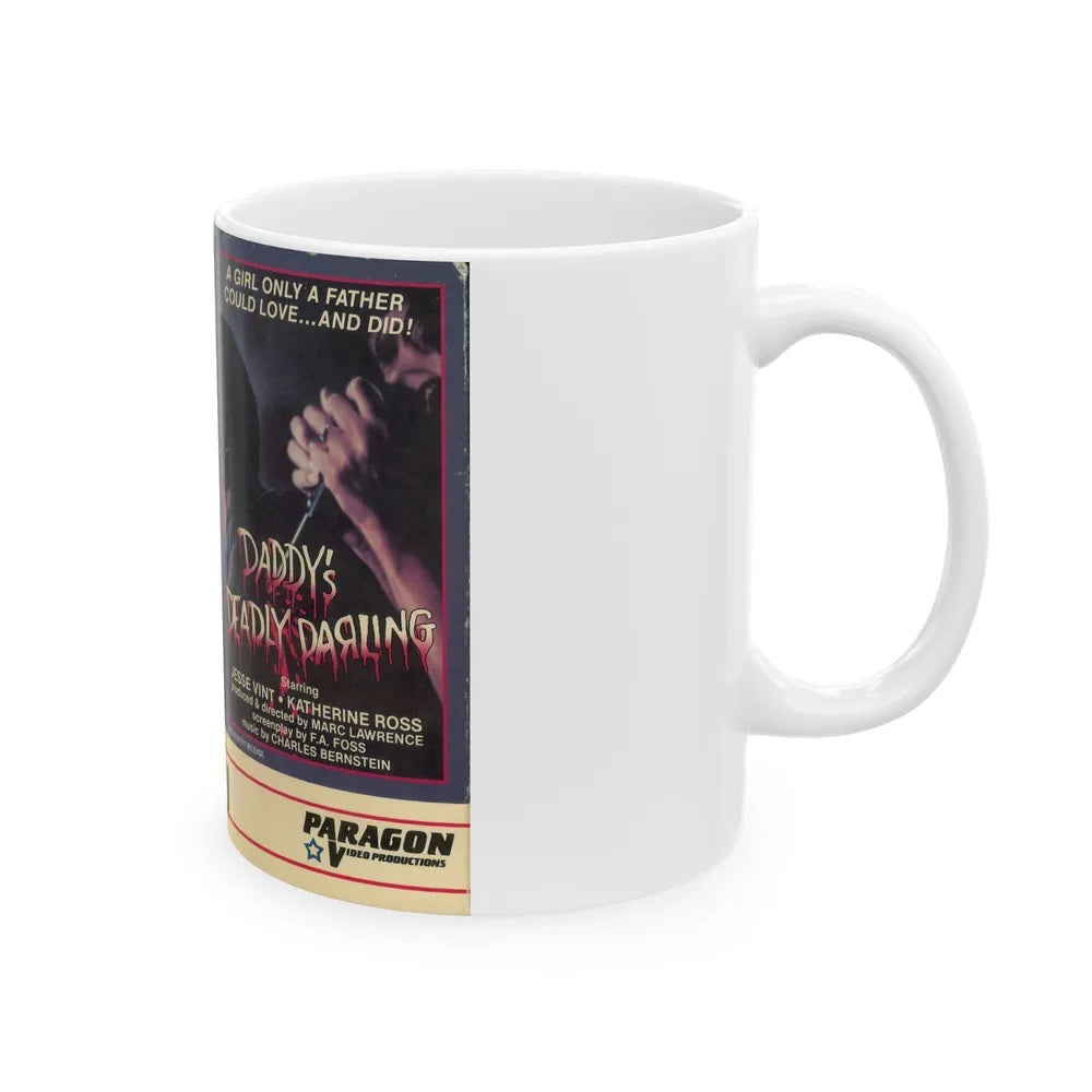 DADDYS DEADLY DARLING (VHS COVER) - White Coffee Mug-Go Mug Yourself