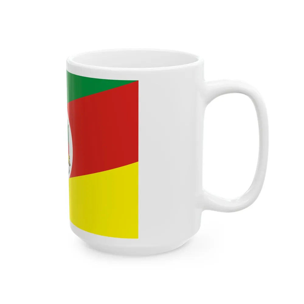 Flag of Rio Grande do Sul Brazil - White Coffee Mug-Go Mug Yourself