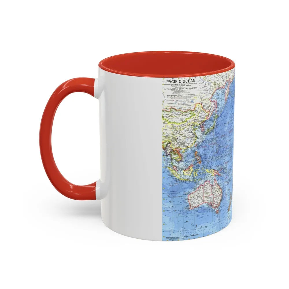 Pacific Ocean (1969) (Map) Accent Coffee Mug-Go Mug Yourself