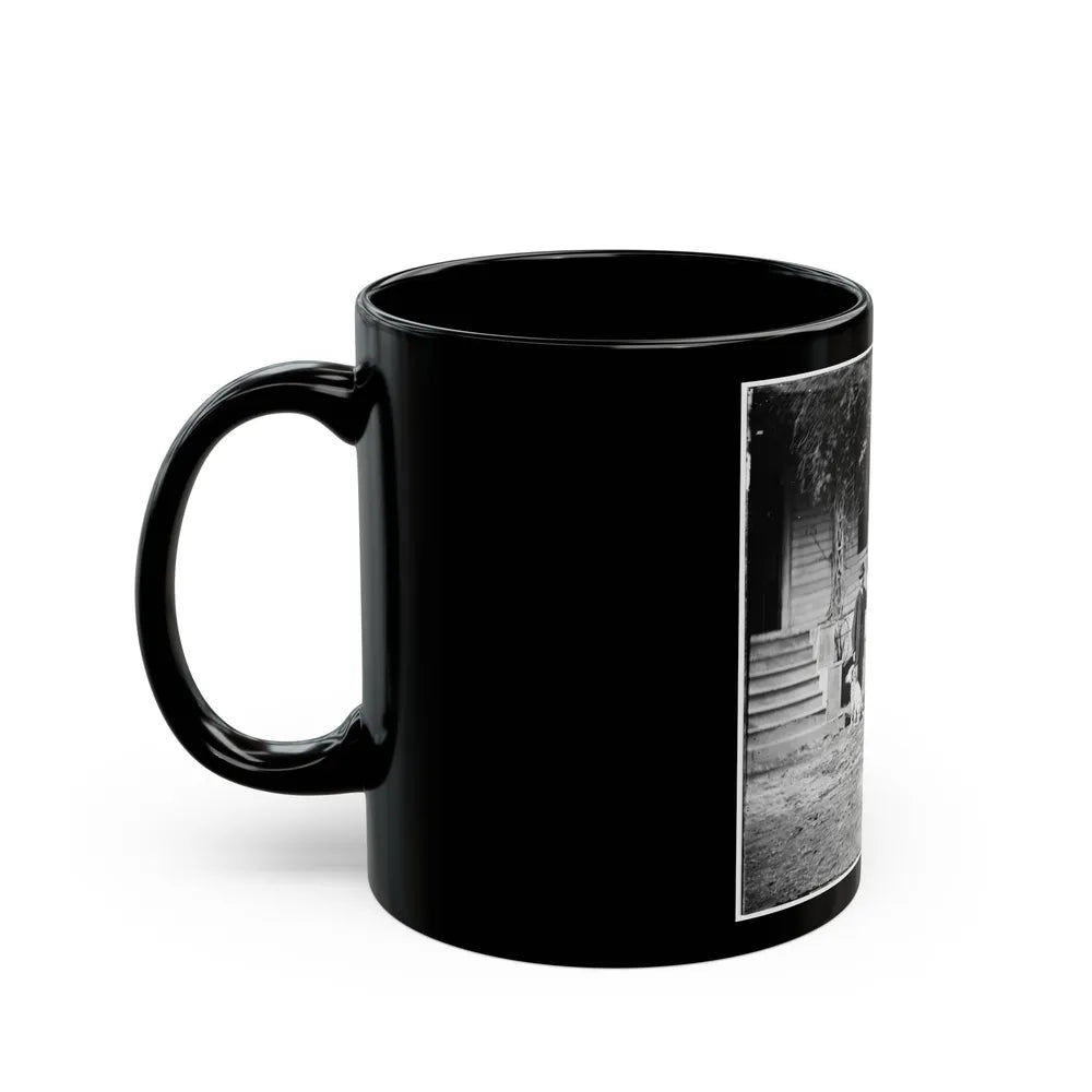 City Point, Virginia. Gen. Rufus Ingalls' Horse And Dog (U.S. Civil War) Black Coffee Mug-Go Mug Yourself