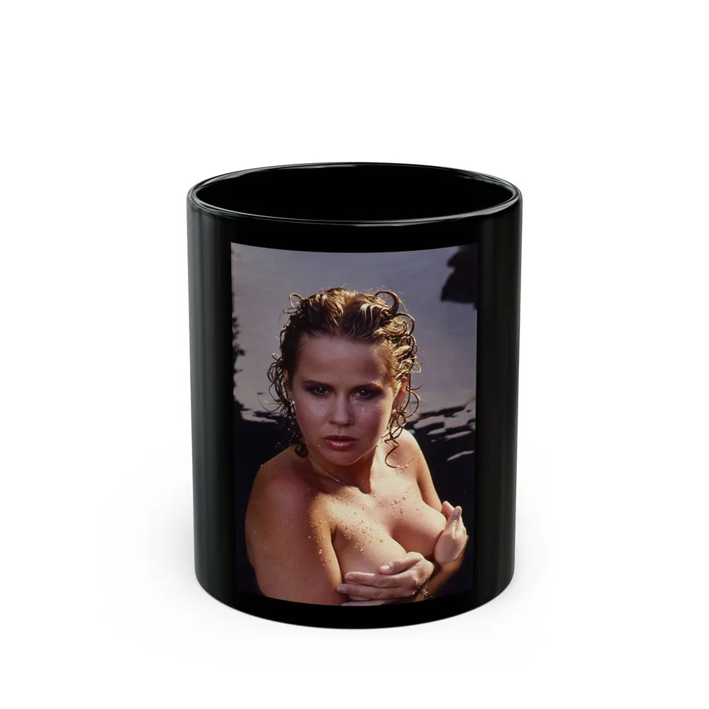 Linda Blair #367 - Underewater & Topless (Vintage Female Icon) Black Coffee Mug-11oz-Go Mug Yourself