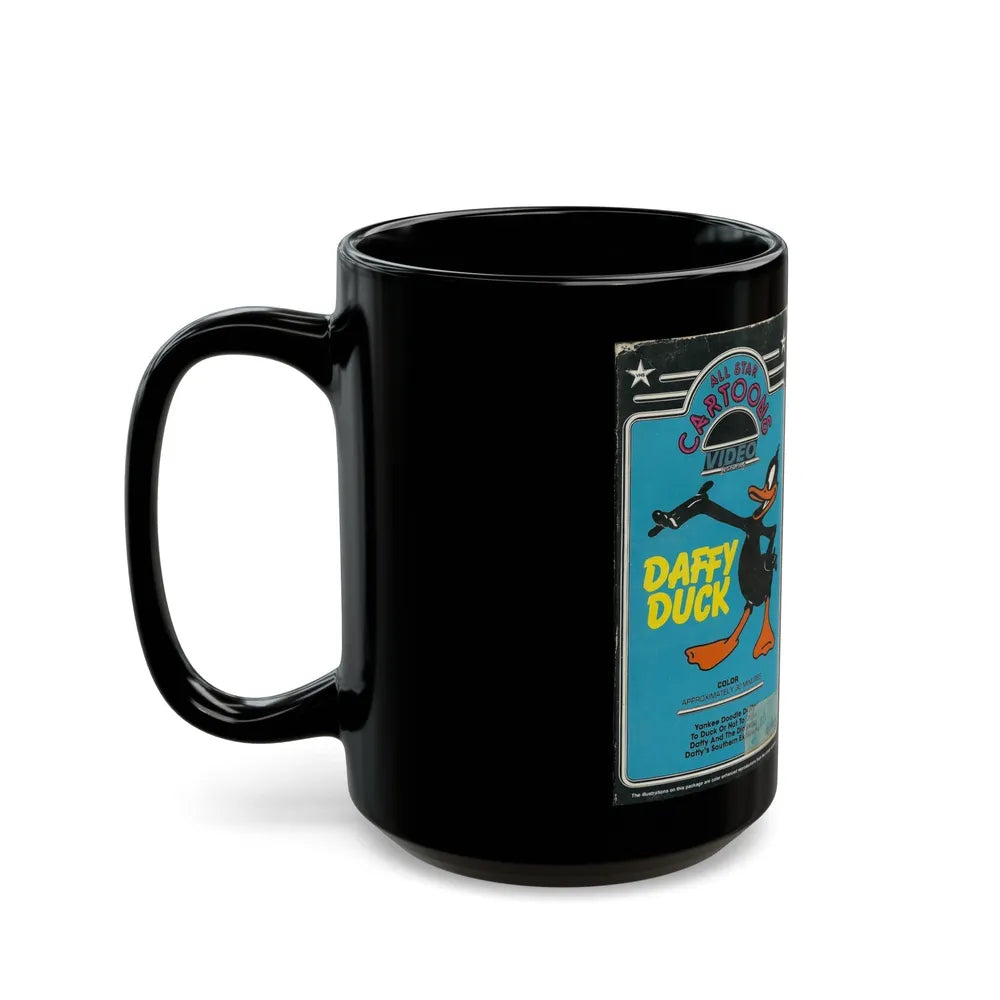 DAFFY DUCK ALL STAR CARTOONS (VHS COVER) - Black Coffee Mug-Go Mug Yourself