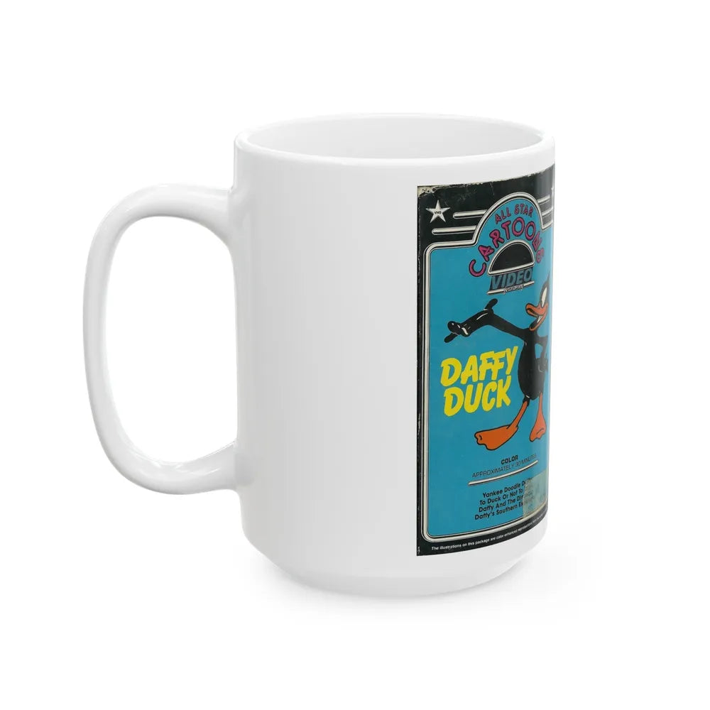 DAFFY DUCK ALL STAR CARTOONS (VHS COVER) - White Coffee Mug-Go Mug Yourself