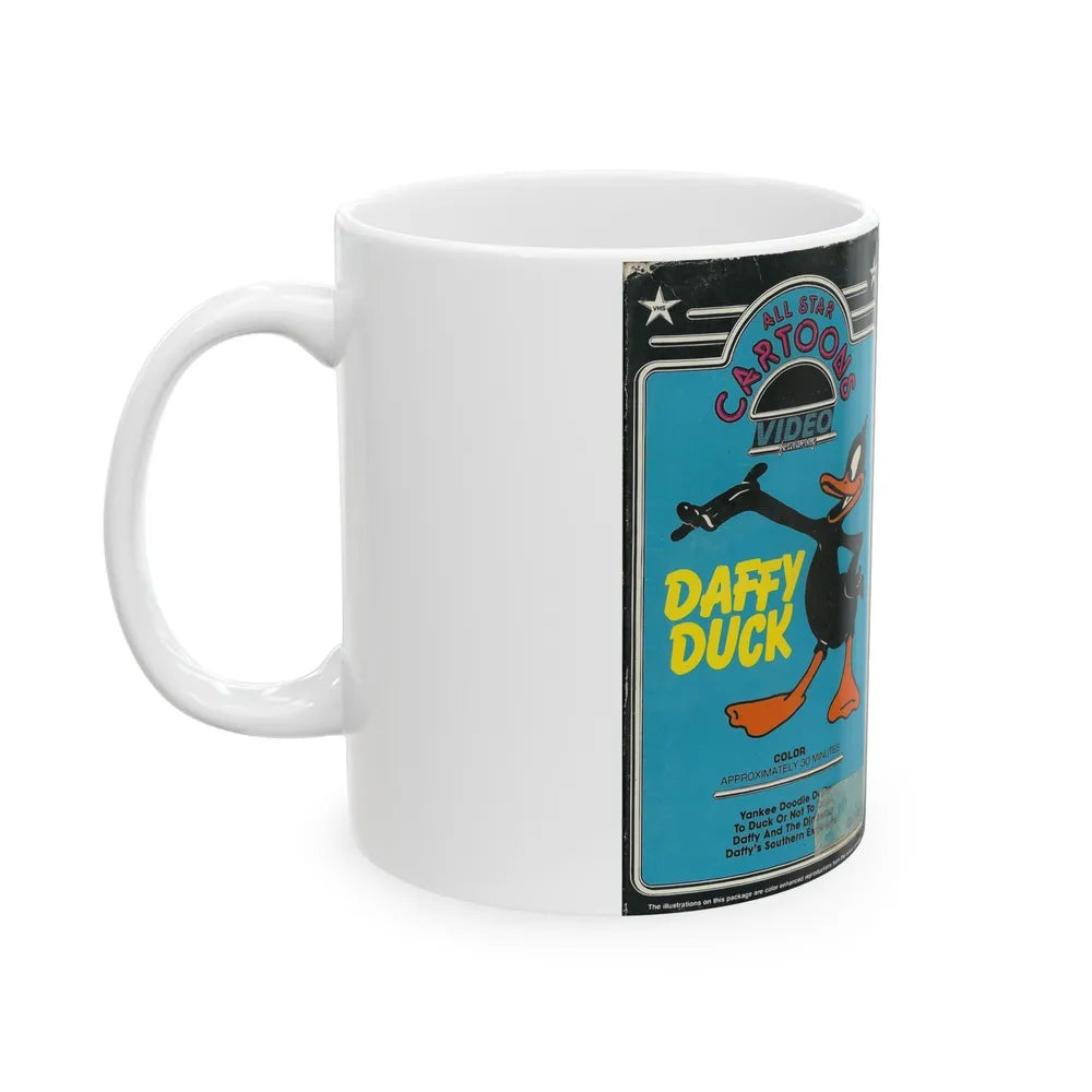 DAFFY DUCK ALL STAR CARTOONS (VHS COVER) - White Coffee Mug-Go Mug Yourself