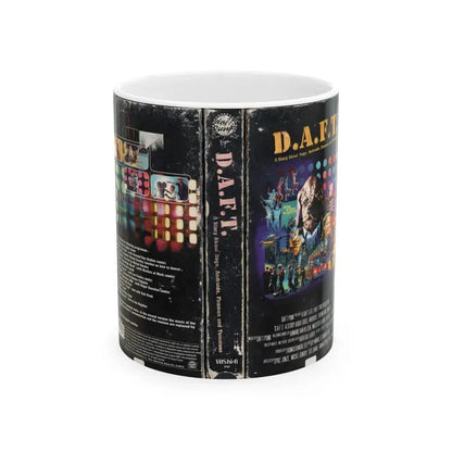 DAFT A STORY ABOUT DOGS ANDROIDS FIREMEN AND TOMATOES (VHS COVER) - White Coffee Mug 11oz - Go Mug Yourself
