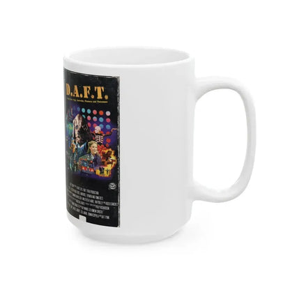 DAFT A STORY ABOUT DOGS ANDROIDS FIREMEN AND TOMATOES (VHS COVER) - White Coffee Mug - Go Mug Yourself