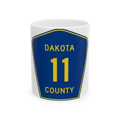 Dakota County 11 (Minnesota) (Road Sign) White Coffee Mug 11oz - Go Mug Yourself