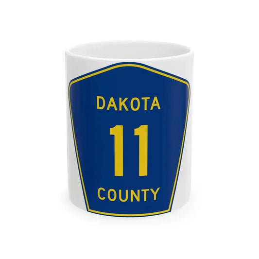 Dakota County 11 (Minnesota) (Road Sign) White Coffee Mug 11oz - Go Mug Yourself