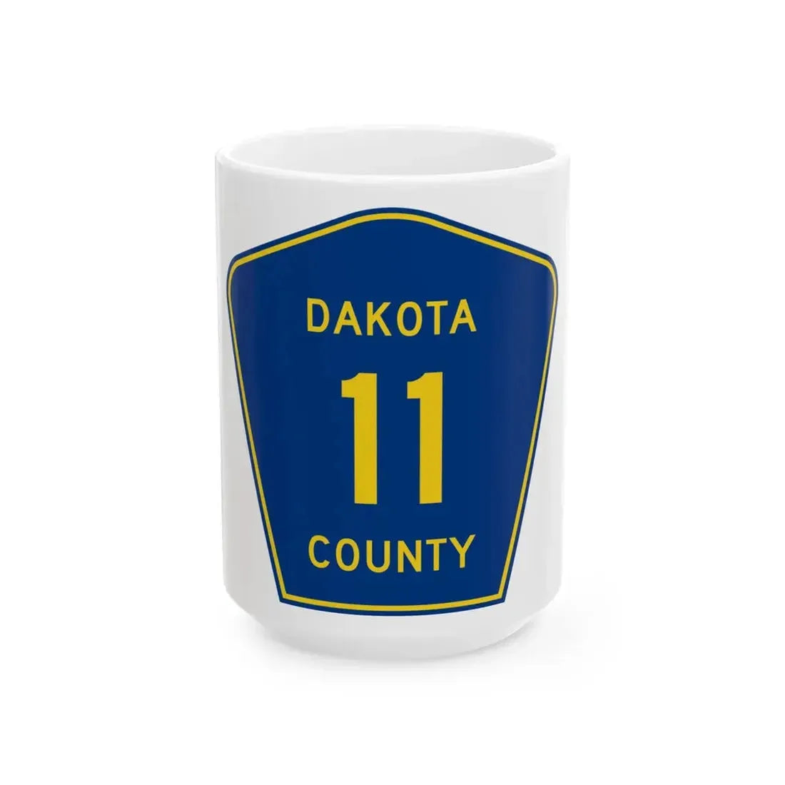 Dakota County 11 (Minnesota) (Road Sign) White Coffee Mug 15oz - Go Mug Yourself