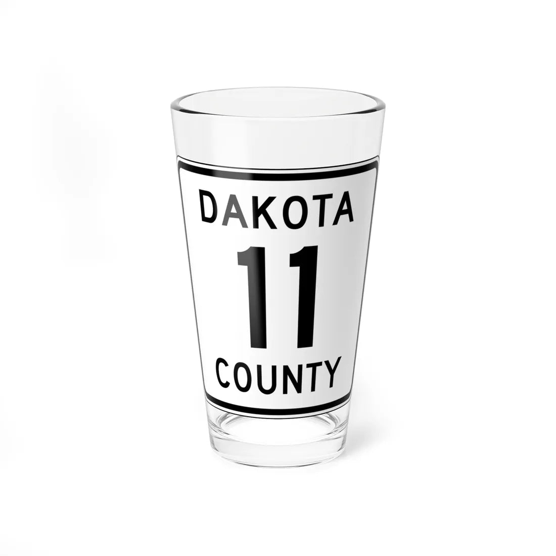Dakota County 11 MN (Minnesota) (Road Sign) Pint Glass 16oz 16oz - Go Mug Yourself