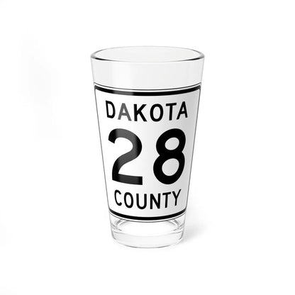 Dakota County 28 MN (Minnesota) (Road Sign) Pint Glass 16oz 16oz - Go Mug Yourself