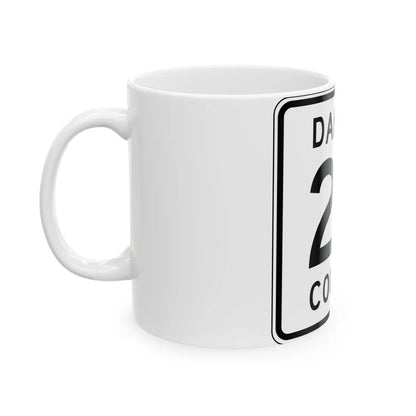 Dakota County 28 MN (Minnesota) (Road Sign) White Coffee Mug - Go Mug Yourself