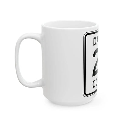 Dakota County 28 MN (Minnesota) (Road Sign) White Coffee Mug - Go Mug Yourself