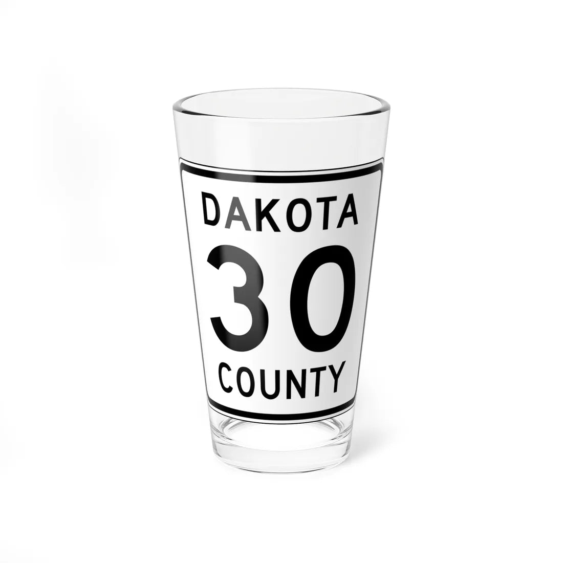 Dakota County 30 MN (Minnesota) (Road Sign) Pint Glass 16oz 16oz - Go Mug Yourself