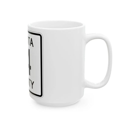 Dakota County Route 14 (Minnesota) (Road Sign) White Coffee Mug - Go Mug Yourself