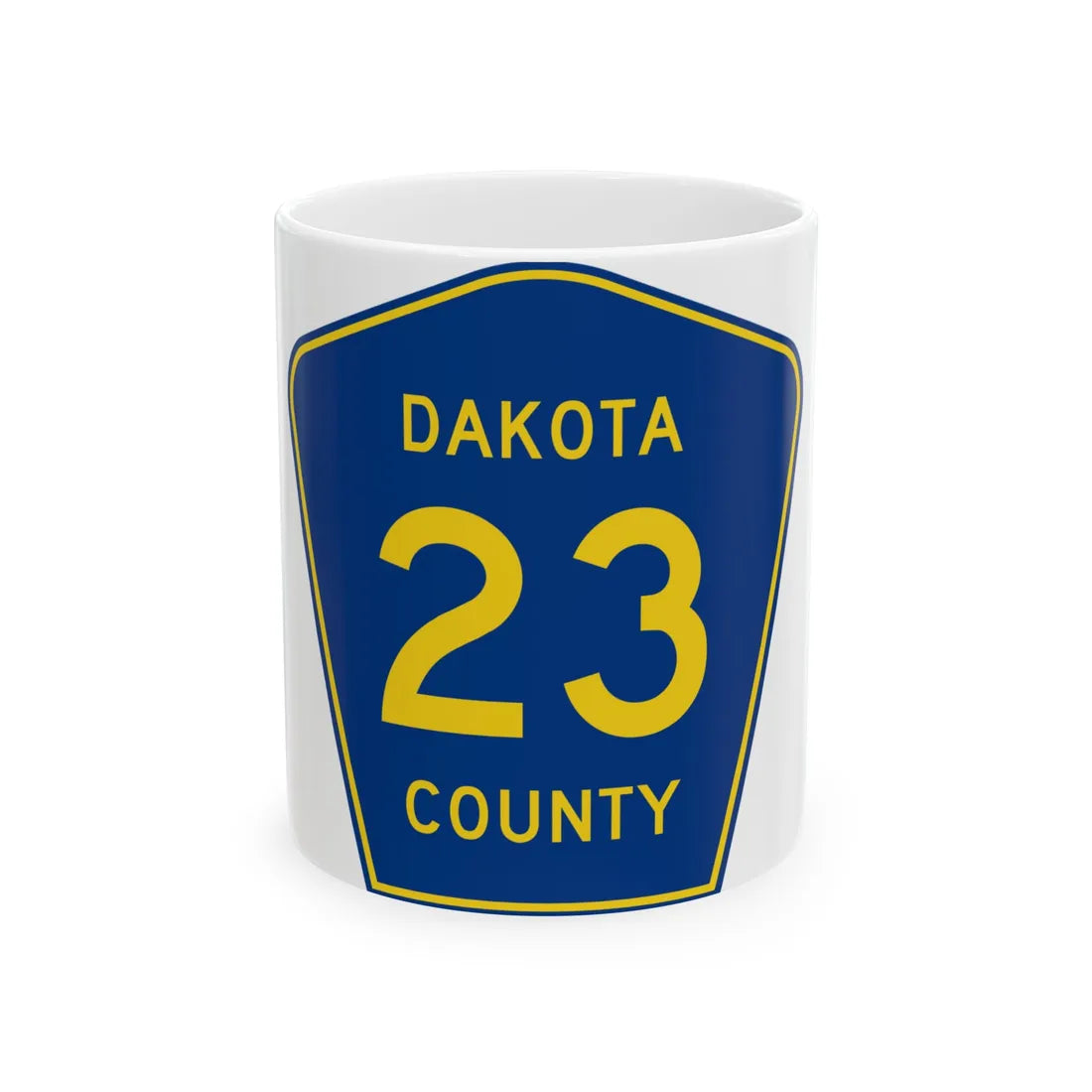 Dakota County Route 23 (Minnesota) (Road Sign) White Coffee Mug 11oz - Go Mug Yourself