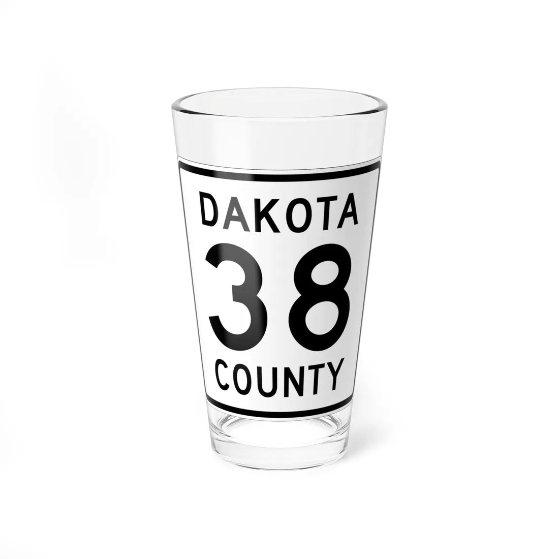 Dakota County Route 38 (Minnesota) (Road Sign) Pint Glass 16oz 16oz - Go Mug Yourself