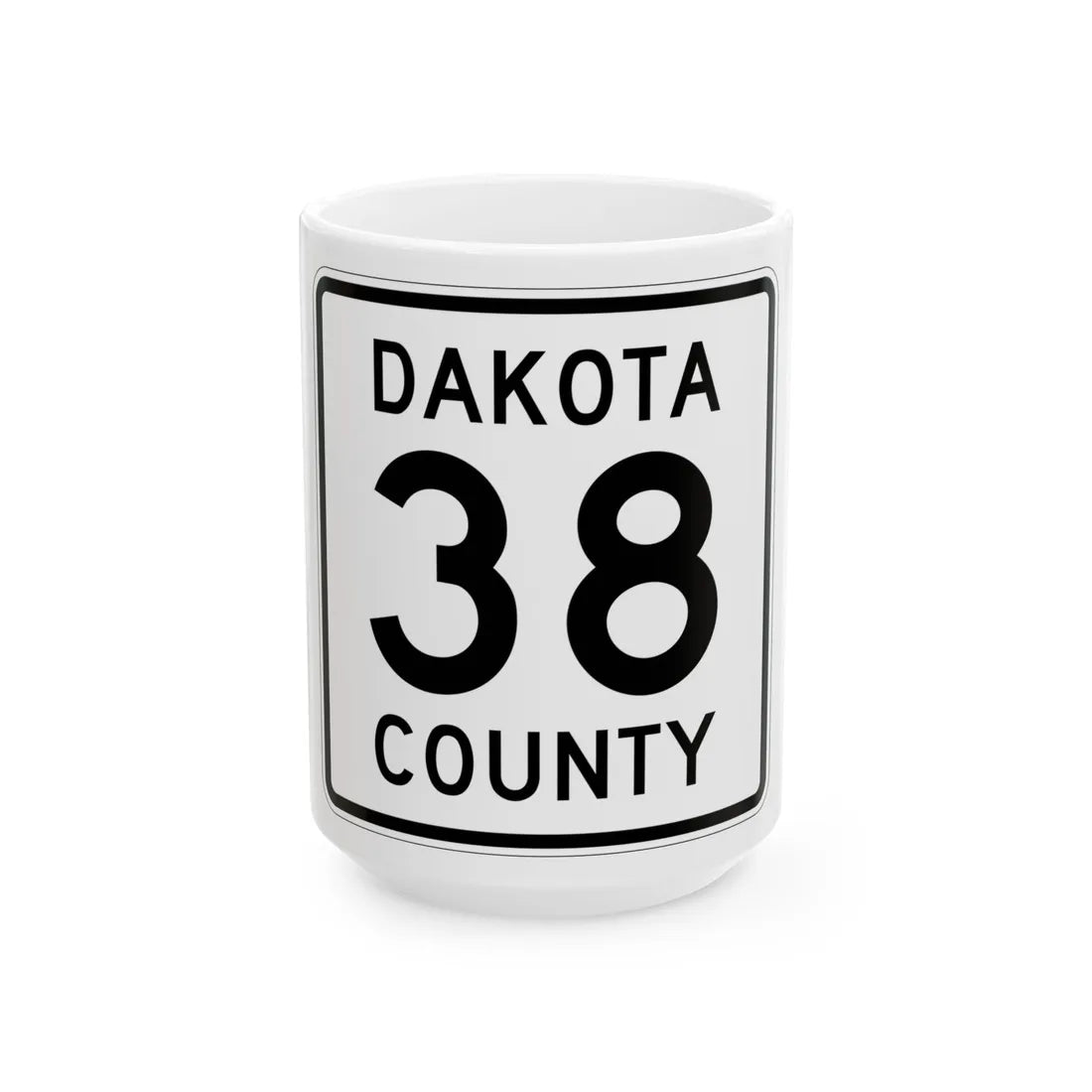 Dakota County Route 38 (Minnesota) (Road Sign) White Coffee Mug 15oz - Go Mug Yourself
