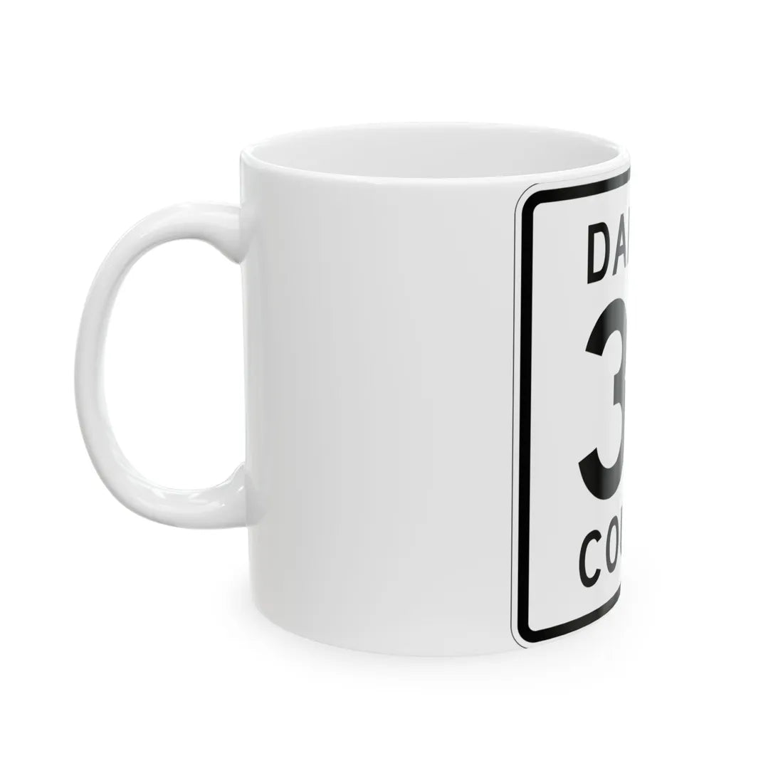 Dakota County Route 38 (Minnesota) (Road Sign) White Coffee Mug - Go Mug Yourself