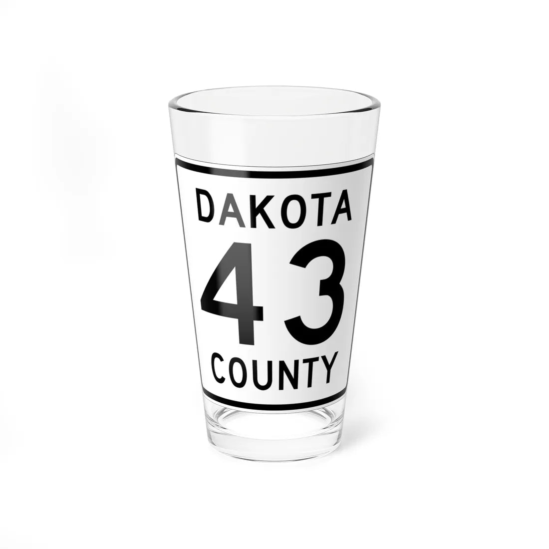 Dakota County Route 43 MN (Minnesota) (Road Sign) Pint Glass 16oz 16oz - Go Mug Yourself