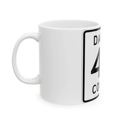 Dakota County Route 43 MN (Minnesota) (Road Sign) White Coffee Mug - Go Mug Yourself