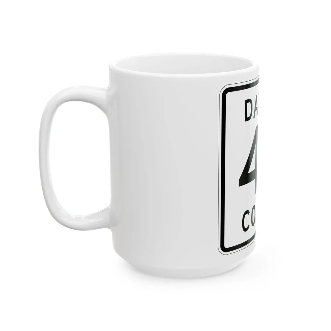Dakota County Route 43 MN (Minnesota) (Road Sign) White Coffee Mug - Go Mug Yourself