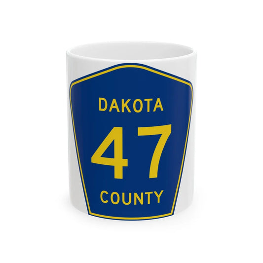 Dakota County Route 47 (Minnesota) (Road Sign) White Coffee Mug 11oz - Go Mug Yourself