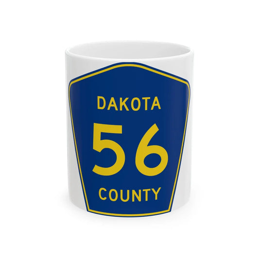 Dakota County Route 56 (Minnesota) (Road Sign) White Coffee Mug 11oz - Go Mug Yourself