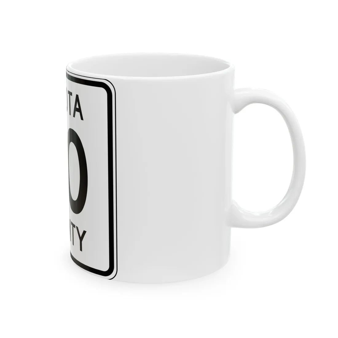 Dakota County Route 60 MN (Minnesota) (Road Sign) White Coffee Mug - Go Mug Yourself