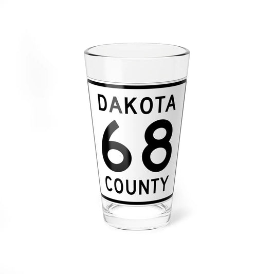 Dakota County Route 68 (Minnesota) (Road Sign) Pint Glass 16oz 16oz - Go Mug Yourself