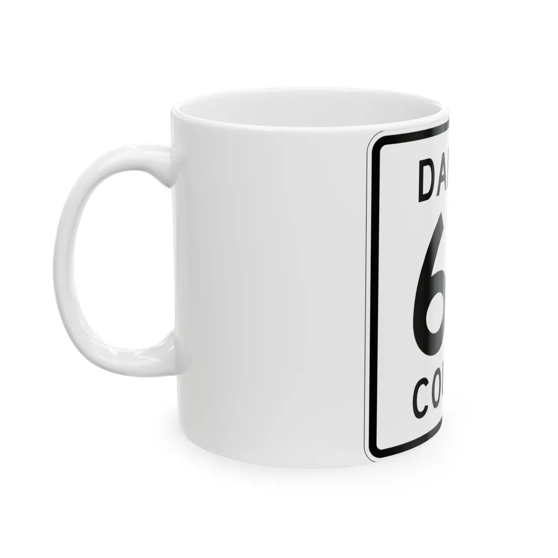 Dakota County Route 68 (Minnesota) (Road Sign) White Coffee Mug - Go Mug Yourself