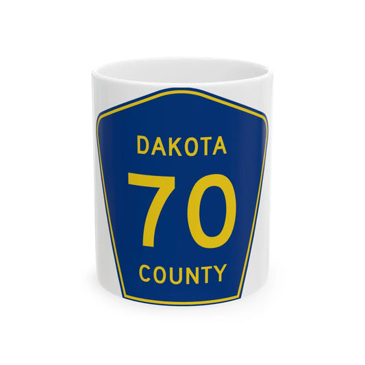 Dakota County Route 70 (Minnesota) (Road Sign) White Coffee Mug 11oz - Go Mug Yourself