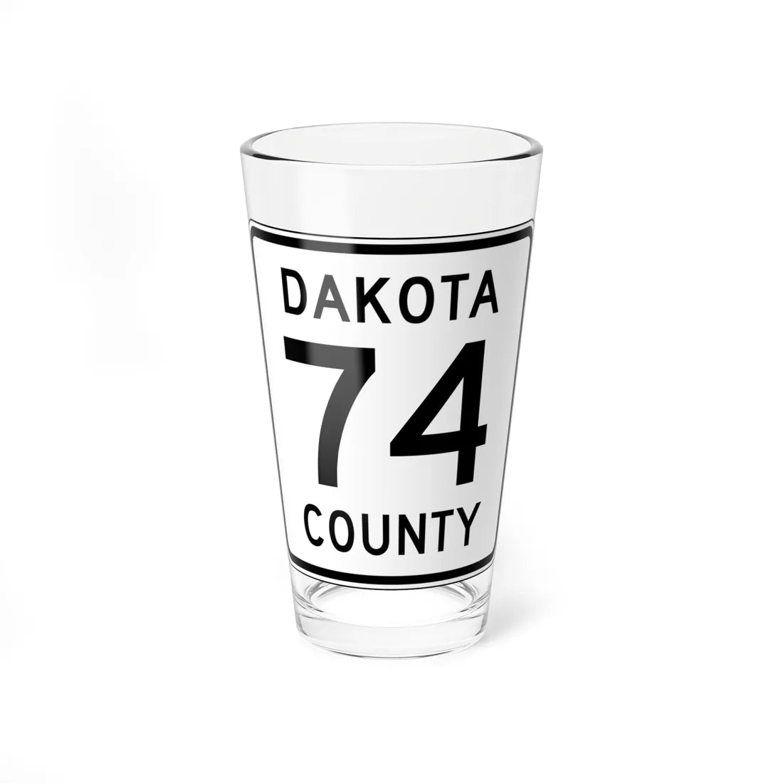 Dakota County Route 74 MN (Minnesota) (Road Sign) Pint Glass 16oz 16oz - Go Mug Yourself