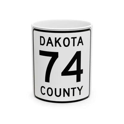 Dakota County Route 74 MN (Minnesota) (Road Sign) White Coffee Mug 11oz - Go Mug Yourself