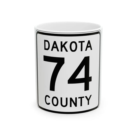 Dakota County Route 74 MN (Minnesota) (Road Sign) White Coffee Mug 11oz - Go Mug Yourself