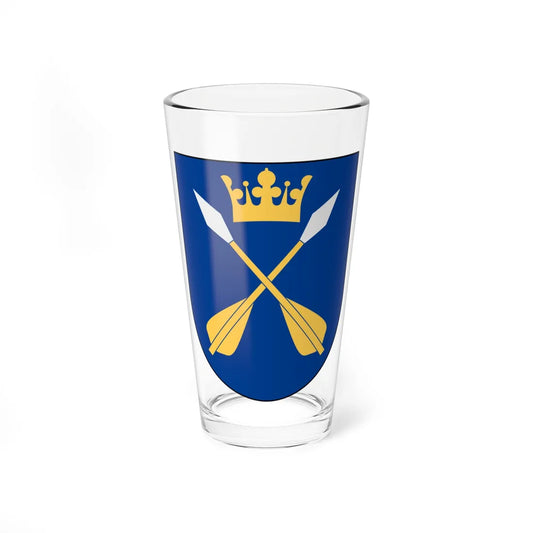 Dalarna vapen (Sweden) (Coat of Arms) Pint Glass 16oz 16oz - Go Mug Yourself