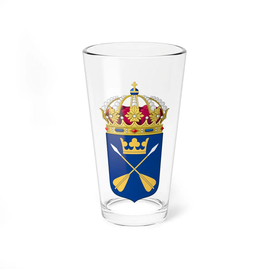 Dalarnas läns vapen (Sweden) (Coat of Arms) Pint Glass 16oz 16oz - Go Mug Yourself